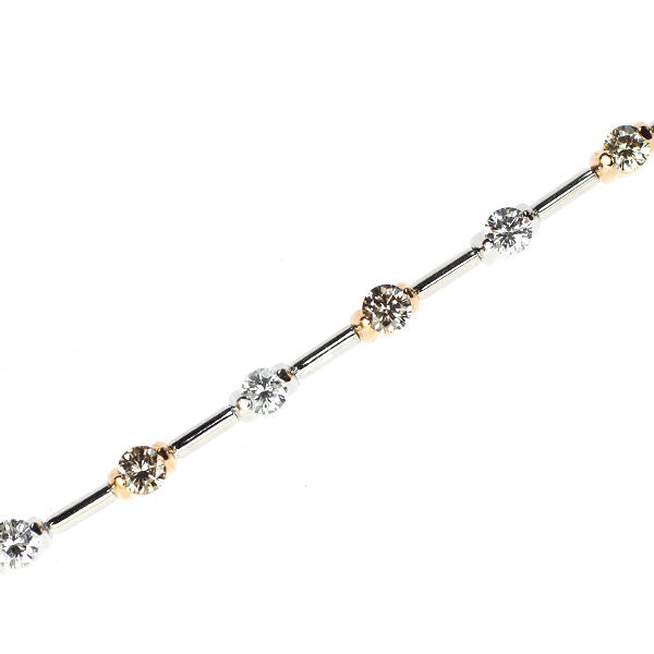 DTC K18WG/PG ダイヤモンド ブレスレット 1.25ct LINE