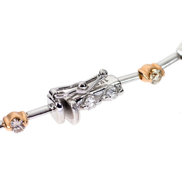 DTC K18WG/PG ダイヤモンド ブレスレット 1.25ct LINE