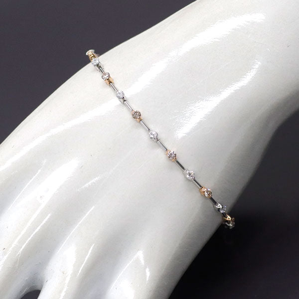 DTC K18WG/PG ダイヤモンド ブレスレット 1.25ct LINE