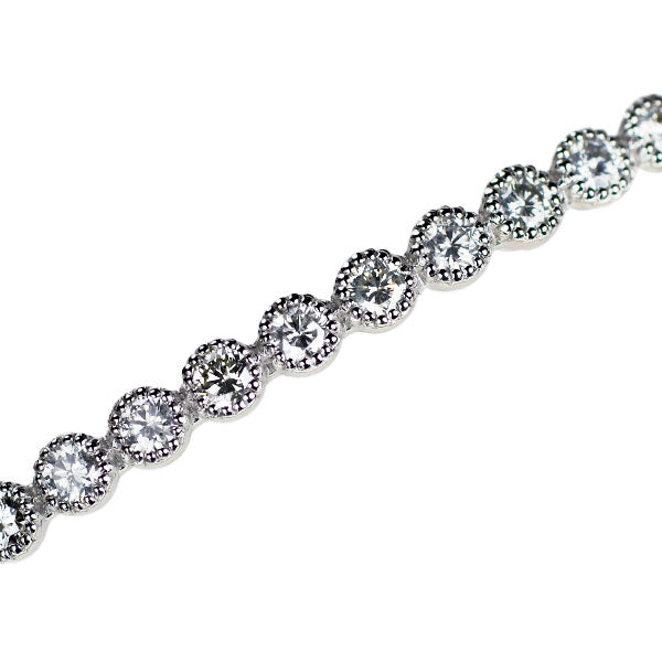 K18WG ダイヤモンド バングル 0.80ct ミルグレイン