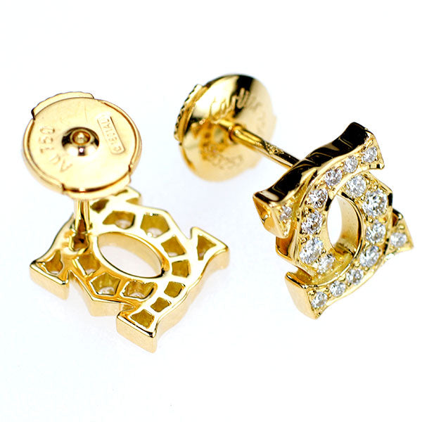カルティエ K18YG ダイヤモンド ピアス アントルラセ 《セルビー銀座店》【中古】