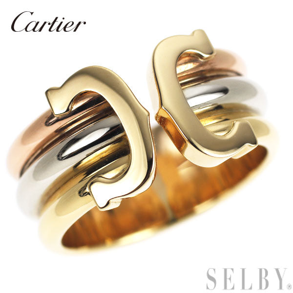 カルティエ K18YG/WG/PG リング 2C 52号