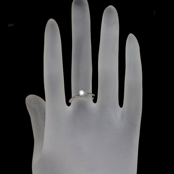 ティファニー Pt950 ダイヤモンド リング 0.26ct H VVS2 3EX トゥルー