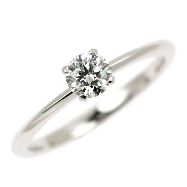 ティファニー Pt950 ダイヤモンド リング 0.26ct H VVS2 3EX トゥルー