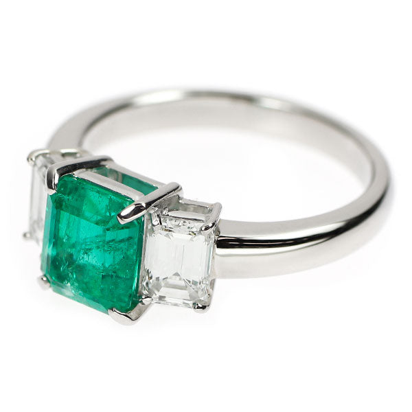 Pt900 エメラルド ダイヤモンド リング 1.53ct D0.96ct