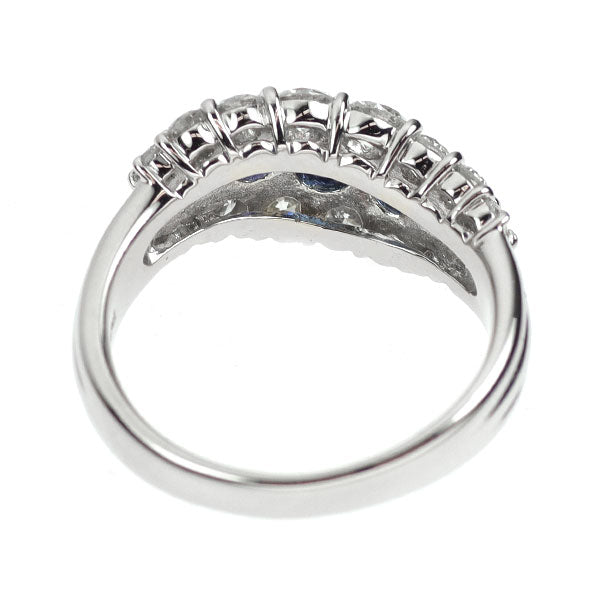 Pt900 サファイア ダイヤモンド リング 1.10ct D0.92ct