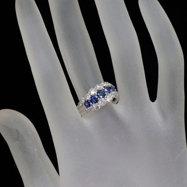 Pt900 サファイア ダイヤモンド リング 1.10ct D0.92ct
