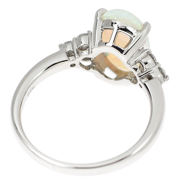 Pt900 オパール ダイヤモンド リング 1.46ct D0.12ct