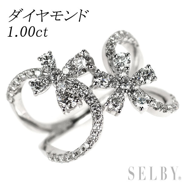 Pt900 ダイヤモンド リング 1.00ct フラワー