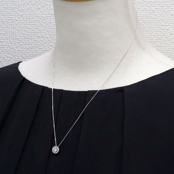 フォーエバーマーク Pt ダイヤモンド ペンダントネックレス 0.33ct D0.07ct センターオブマイユニバース