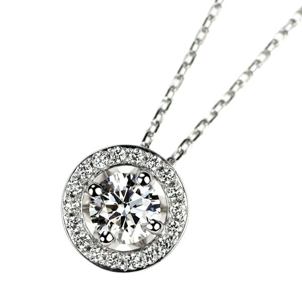 フォーエバーマーク Pt ダイヤモンド ペンダントネックレス 0.33ct D0.07ct センターオブマイユニバース