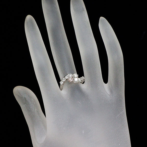希少 Pt900 天然ピンクダイヤモンド リング 0.207ct D0.793ct