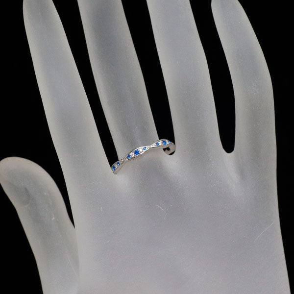 新品 希少 Pt900 アウイナイト ダイヤモンド リング 0.06ct D0.07ct【エスコレ】ハーフエタニティ