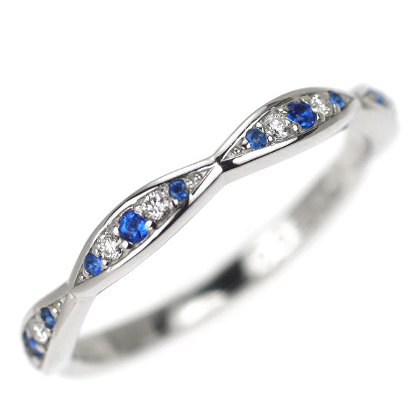 新品 希少 Pt900 アウイナイト ダイヤモンド リング 0.06ct D0.07ct【エスコレ】ハーフエタニティ