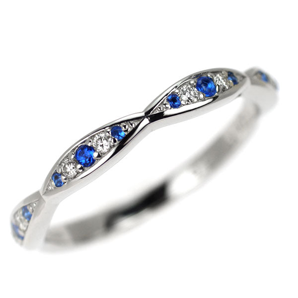 新品 希少 Pt900 アウイナイト ダイヤモンド リング 0.06ct D0.07ct【エスコレ】ハーフエタニティ