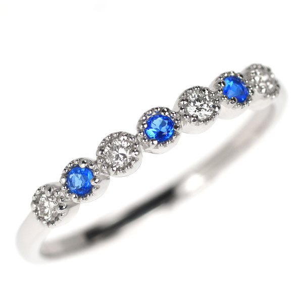 新品 希少 Pt900 アウイナイト ダイヤモンド リング 0.04ct D0.08ct【エスコレ】一文字