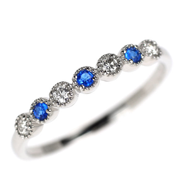 新品 希少 Pt900 アウイナイト ダイヤモンド リング 0.04ct D0.08ct【エスコレ】一文字