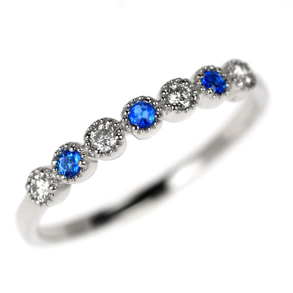 新品 希少 Pt900 アウイナイト ダイヤモンド リング 0.04ct D0.08ct【エスコレ】一文字