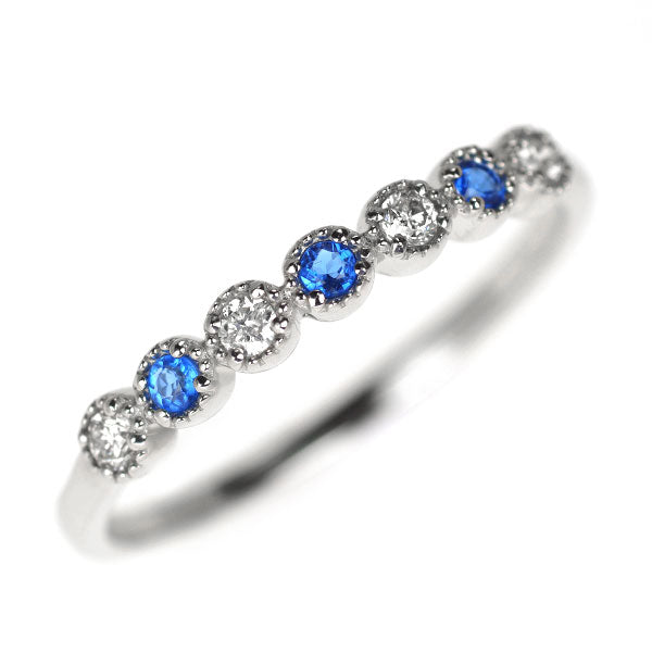新品 希少 Pt900 アウイナイト ダイヤモンド リング 0.04ct D0.08ct【エスコレ】一文字