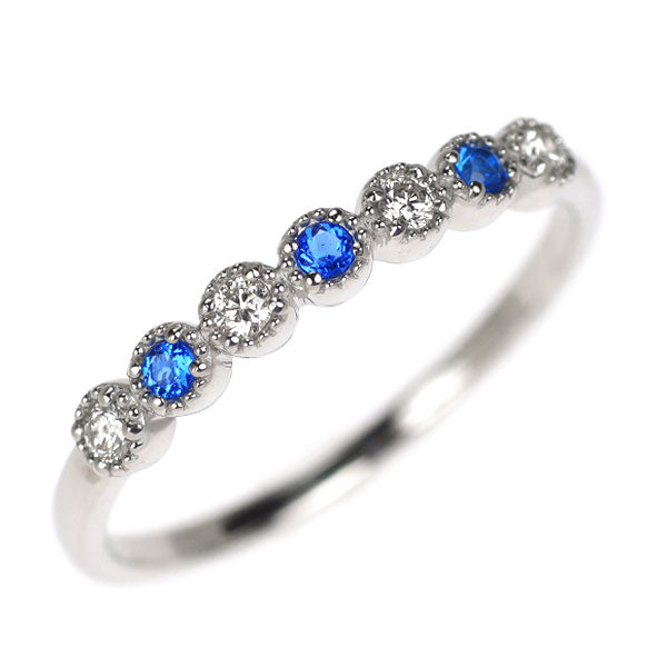 新品 希少 Pt900 アウイナイト ダイヤモンド リング 0.04ct D0.08ct【エスコレ】一文字