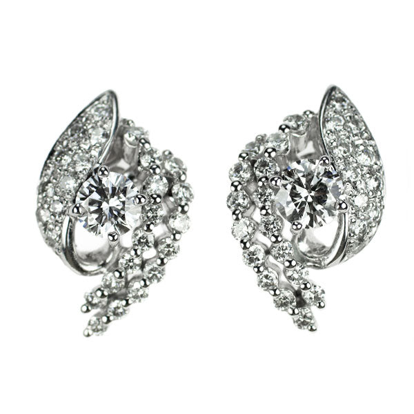 Pt900 ダイヤモンド ピアス 0.54ct D0.60ct