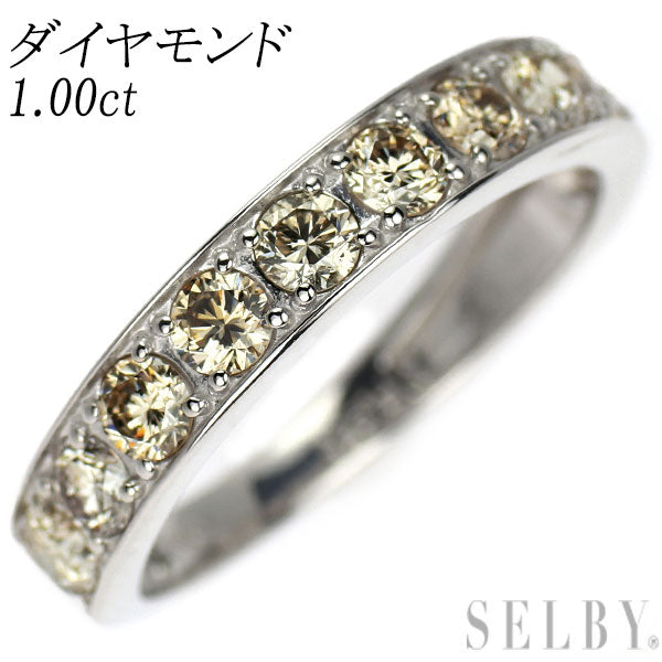 Pt950 ダイヤモンド リング 1.00ct ハーフエタニティ