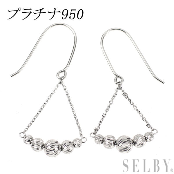 Pt950 デザイン ピアス