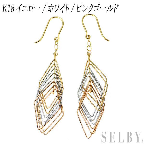 K18YG/WG/PG デザインピアス