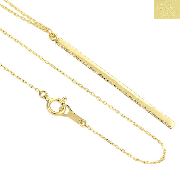 ete K18YG ダイヤモンド ペンダントネックレス 0.09ct
