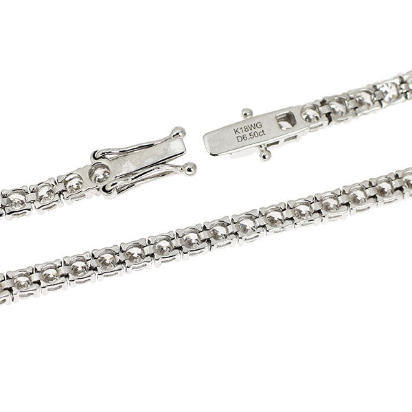 K18WG ダイヤモンド テニス アンクレット 6.50ct