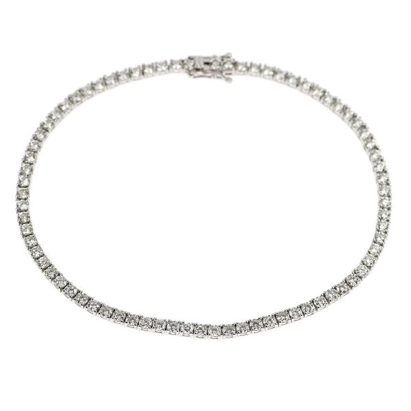 K18WG ダイヤモンド テニス アンクレット 6.50ct