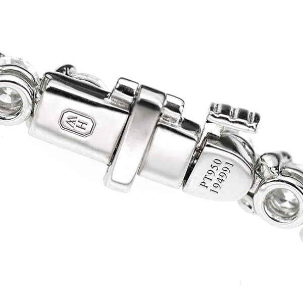 ハリーウィンストン K18WG/ Pt950 ダイヤモンド テニス ブレスレット ダイヤ3.0mm 《セルビー銀座店》【中古】