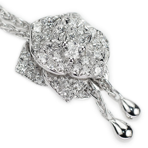 ピアジェ K18WG ダイヤモンド ペンダントネックレス ローズ 《セルビー銀座店》【中古】