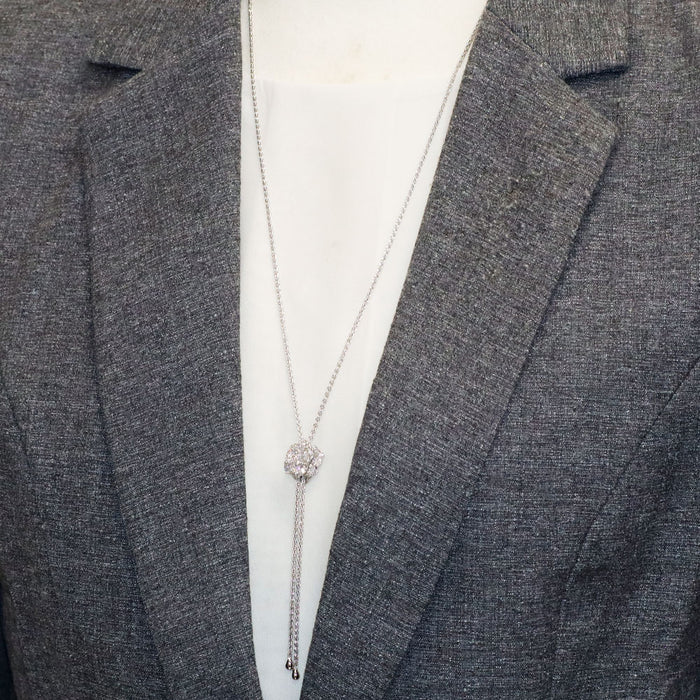 ピアジェ K18WG ダイヤモンド ペンダントネックレス ローズ 《セルビー銀座店》【中古】