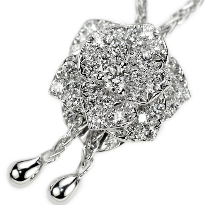 ピアジェ K18WG ダイヤモンド ペンダントネックレス ローズ 《セルビー銀座店》【中古】