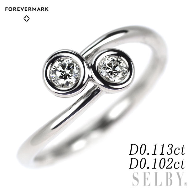 フォーエバーマーク Pt900 ダイヤモンド リング 0.113ct D0.102ct