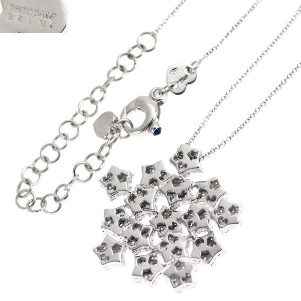 パスクワーレブルーニ K18WG ダイヤモンド サファイア ペンダントネックレス D2.97ct S0.06ct スター 《セルビー銀座店》【中古】