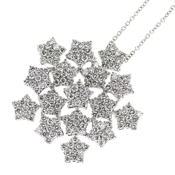パスクワーレブルーニ K18WG ダイヤモンド サファイア ペンダントネックレス D2.97ct S0.06ct スター 《セルビー銀座店》【中古】