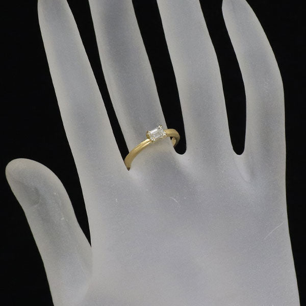オレッキオ K18YG エメラルドカット ダイヤモンド リング 0.348ct F VVS2