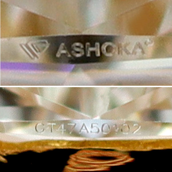K18PG 正規レーザー刻印 アショカカットダイヤモンド ペンダントネックレス 0.219ct F VVS2 D0.09ct