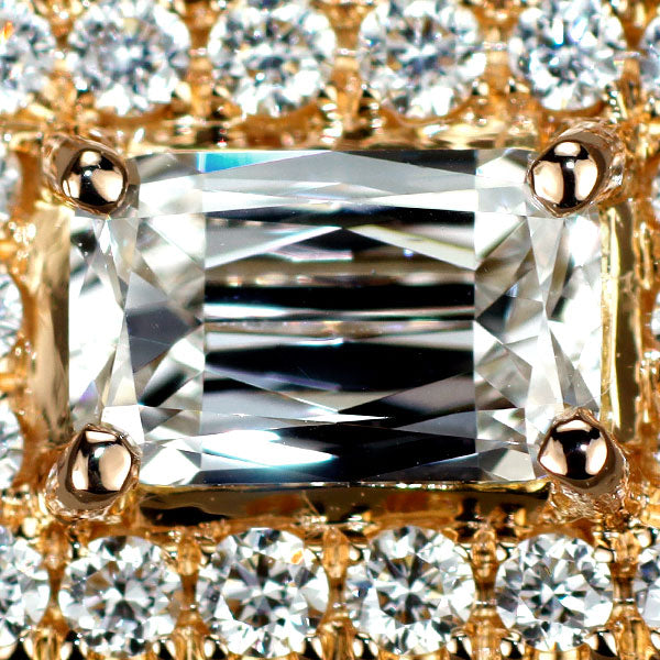 K18PG 正規レーザー刻印 アショカカットダイヤモンド ペンダントネックレス 0.219ct F VVS2 D0.09ct