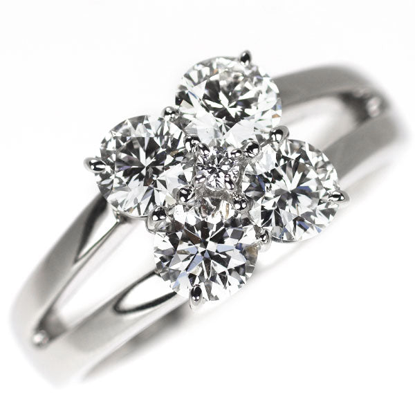 Pt900 ダイヤモンド リング 1.386ct 0.025ct