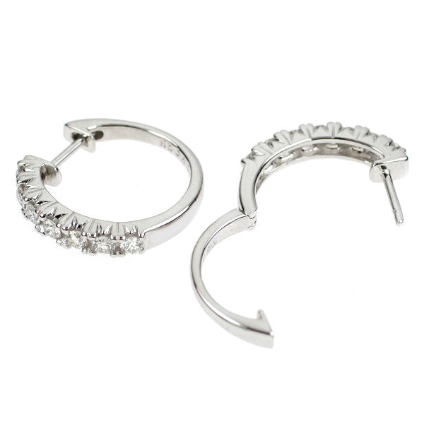 K18WG ダイヤモンド ピアス 0.52ct フープ