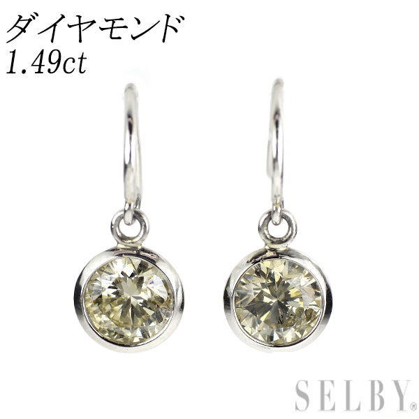 Pt900 ダイヤモンド ピアス 1.49ct
