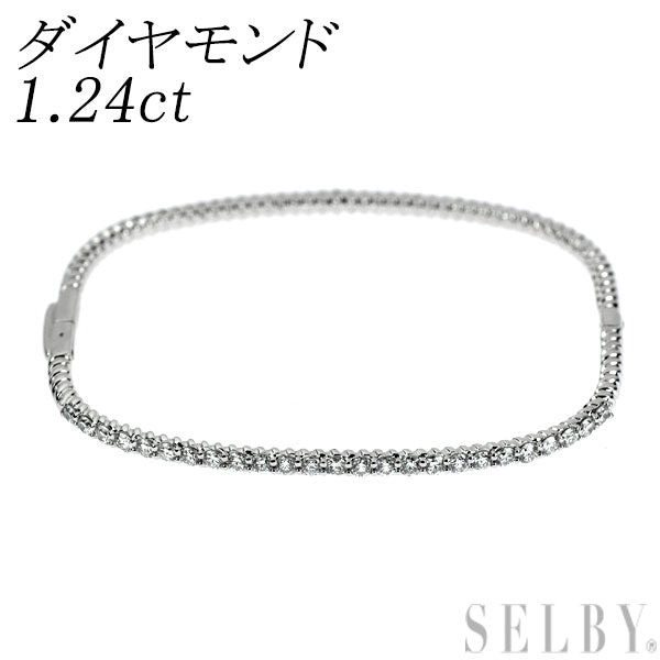 Pt950 ダイヤモンド バングル 1.24ct