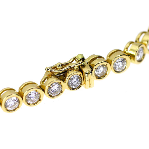 K18YG ダイヤモンド テニス ブレスレット 4.20ct