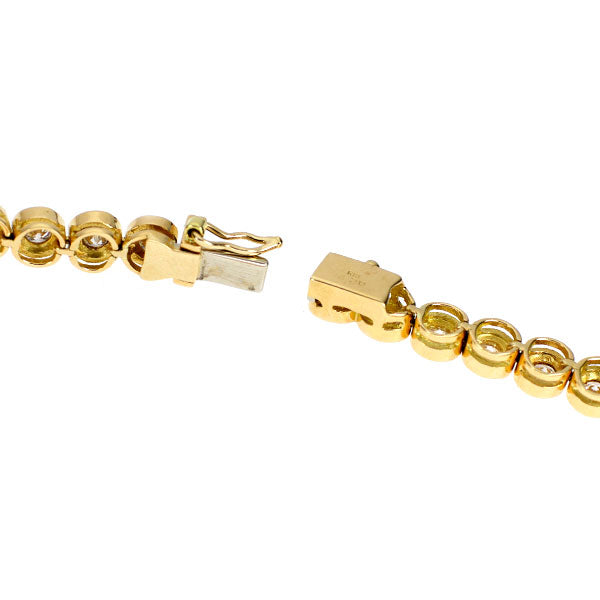 K18YG ダイヤモンド テニス ブレスレット 4.20ct