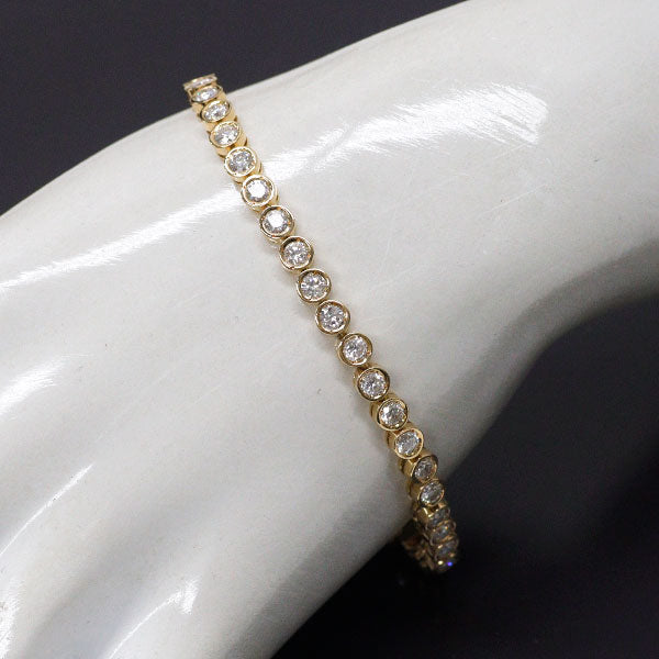 K18YG ダイヤモンド テニス ブレスレット 4.20ct
