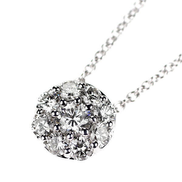 ポンテヴェキオ K18WG ダイヤモンド ペンダントネックレス 0.63ct フラワー