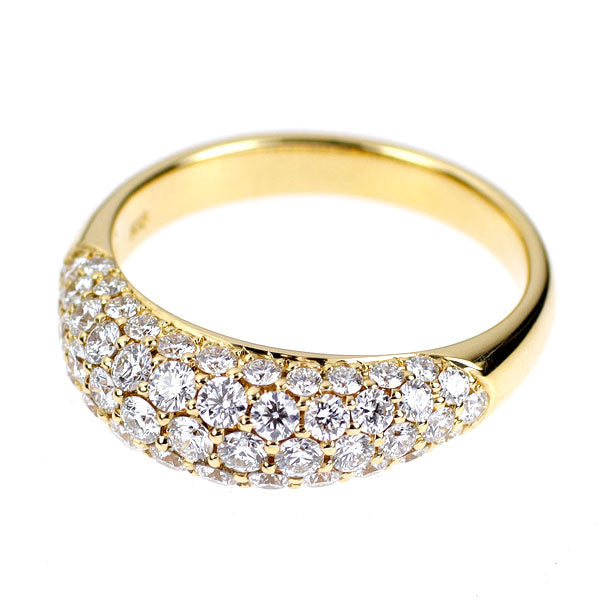 K18YG H＆C ダイヤモンド リング 1.57ct パヴェ